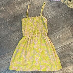 Yellow and Pink Floral Sundress